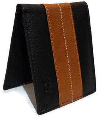 

shar Men Multicolor Genuine Leather Wallet(6 Card Slots), Black