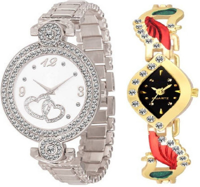 

TRUE KART Silver Stylish & Peacoke Style Bracellate Pattern Jewellery Combo Watch - For Women