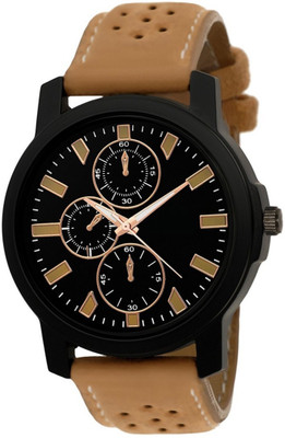 

Celora New Aveo-M101 Analogue Black Dial Brown Genuine Leather Strap Stylish Watch - For Men