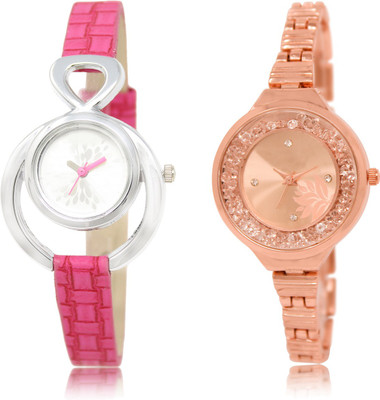 

The Shopoholic New Stylist Latest Silver And Rose Gold Dial Analog Watch For Girls Belt For Watches Women Watch - For Women