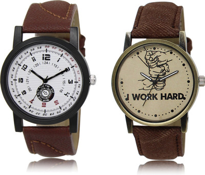 

The Shopoholic Latest Fashionable White And Brown Dial Analog Watch For Boys Mens Watch Watch - For Men