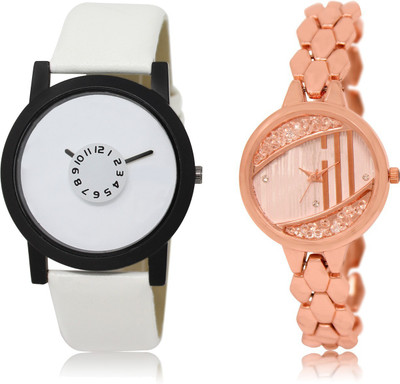 

The Shopoholic Fashionable Funky Look White And Rose Gold Dial Analog Watch For Boys And Girls Analog Watches For Boy Watch - For Men & Women