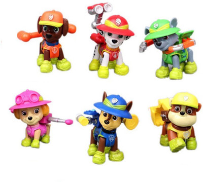

IndusBay Mission Paw Pups Paw Patrol Action Pack Pups Figure - Marshall , Chase , Rubble, Zuma, Skye & Rocky with Accessories(Multicolor)