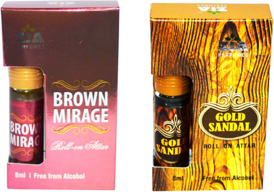 Zia Brown Mirage and Gold Sandal Special Malaysian Edition Floral Attar(Dehn el oud)