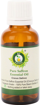 

R V Essential Pure Saffron Essential Oil 30ml- Crocus Sativus (100% Pure and Natural Steam Distilled)(30 ml)