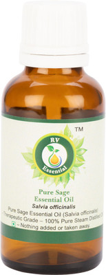 

R V Essential Pure Sage Essential Oil 15ml- Salvia Officinalis (100% Pure and Natural Steam Distilled)(15 ml)