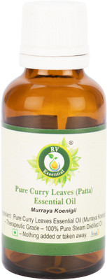 

R V Essential ​Pure Curry Leaves (Patta) Essential Oil​ 10ml- Murraya Koenigii (100% Pure and Natural Steam Distilled)(10 ml)