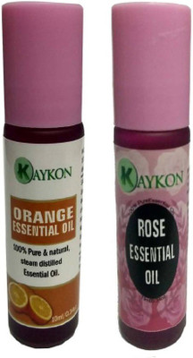

kaykon Set of 2 Essential Oils Orange and Rose Aromatherapy Essential oils - 10ML each(10 ml)