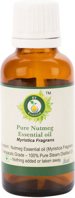 

R V Essential Pure Nutmeg Essential Oil 30ml- Myristica Fragrans (100% Pure and Natural Steam Distilled)(30 ml)