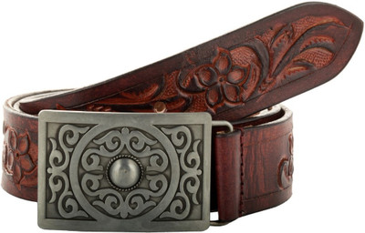 

Creative Crafts Men Party Brown Genuine Leather Belt
