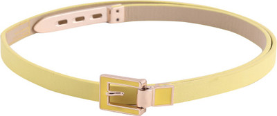 Go India Store Women Yellow Genuine Leather Belt