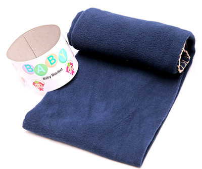 

popo Plain  Crib Baby Blanket(Polyester, Dark Blue