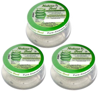 

Nature Feel 100% Natural Aloe Vera Skin Gel 150g x 3(450 g)