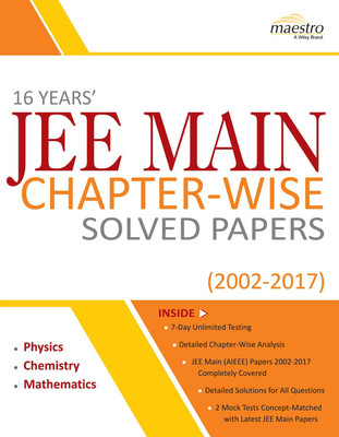 Wiley's 16 Years' Jee Main Chapter-Wise Solved Papers (2002-2017)(English, Paperback, unknown)