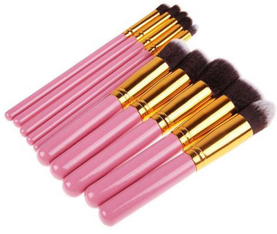 

Katti Del Coco Professional 10 Pcs Silver/Golden Makeup Brushes Set(Pack of 10)