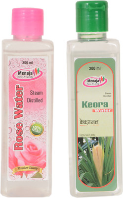 

menaja combo rose & kewra water ( 200 ml each)(200 ml)