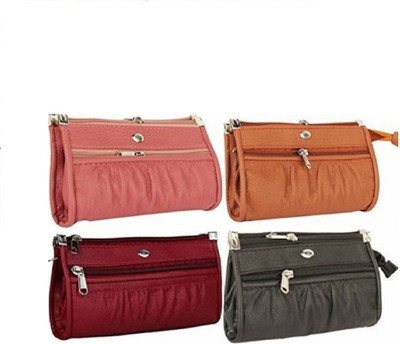 

BLITHESOME Casual Brown, Maroon, Pink, Black Clutch, Black;brown;maroon;pink