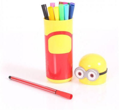 kubergift Minion Triangular Shaped Color Pencils(Set of 1, Red & Yellow)