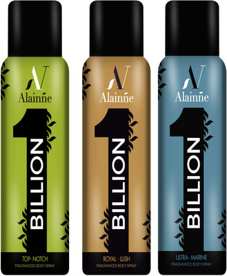 

Alainne One Billion Combo Deodorant Spray - For Men(450 ml, Pack of 3)