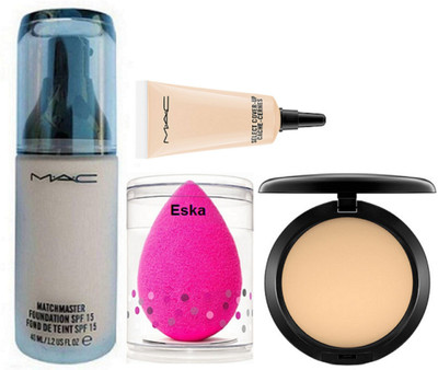 Eska sponge Puff, MatchMaster Foundation SPF 15, Compact,Select Coverup(Set of 4)