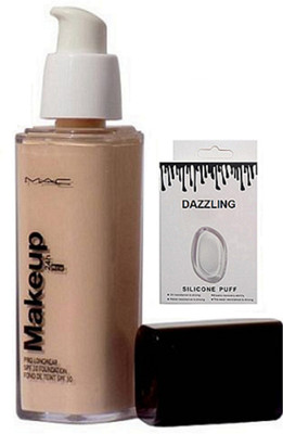 

DAZZLING Silicon Puff & MAkeup Pro LOngwear Foundation(Set of 2)