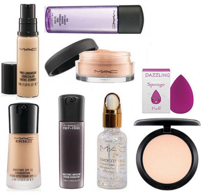 

DAZZLING Sponge Puff & Concealer & Face Primer & Compact & Loose Powder & Foundaton & Face Serum & Makeup Remover,(Set of 8)