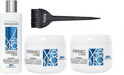

Styling Hair Colour Brush&Loreal Professional X-tenso Care Pro Keratin+Incell Shampoo,Masque (pack of 2)(Set of 4)