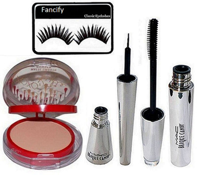 

fancify Eyelashes & BB Matte Smooth Powder Compact & Brooke Candy Eyeliner + Mascara(Set of 4)