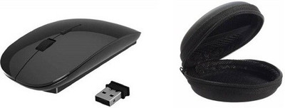 

techdeal 2.4 Ghz Ultra Slim Mouse With Pouch (Black) Combo Set