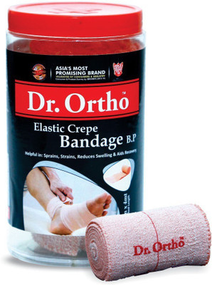 Dr. Ortho Crepe Bandage (10cm X 4mt) - For Wrist, Arm, Shoulder, Ankle, Calf Pain Crepe Bandage(8 cm)