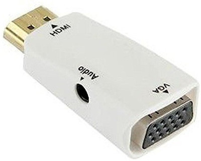 

XBOLT Hdmi To VGA Converter with Audio For Laptop, Desktop, Tablet HDMI Cable(Desktop, Laptop, Tablet, White)