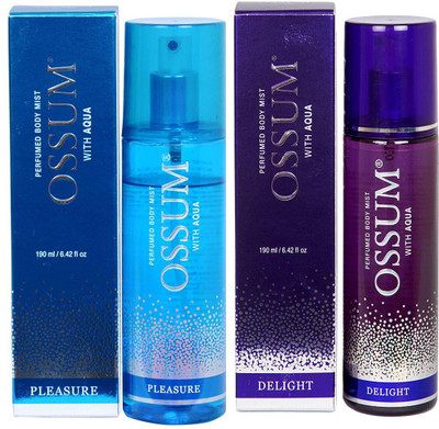 

ossum Perfume PLEASURE & DELIGHT 190ml x 2 Body Mist - For Women(380 ml, Pack of 2)