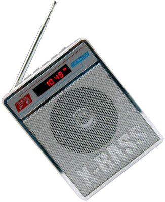 

CRETO L-413 Music Player Fm/Radio Supports USB pen-drive, aux memory card FM Radio(White Silver)