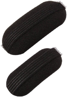 

Jampak Black Sponge Hair Clip Volume Bumpit Padding Bun 2 pcs Hair soft Bumpits with clip/Puff maker Tic Tac Clip(Black)