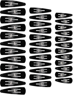 

Abhi Glossy Metal of 3 Different Sizes - 36 Pcs Tic Tac Clip(Black)