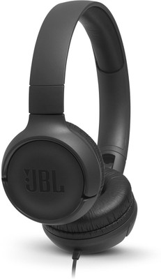 JBL T500 Wired Headset(Black, On the Ear)