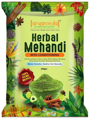 

aryanveda Herbal Mehndi with Conditioning 100% Pure Heena ( pack of 5Pcs.)(1000 g)