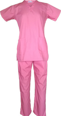 

LOYAL NEEDS Scrub suit Female FSVCP-XL Shirt, Pant Hospital Scrub(Coral Pink XL)