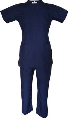 

LOYAL NEEDS Scrub suit Female FSVOB-S Shirt, Pant Hospital Scrub(Olive Blue S)