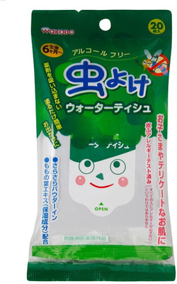 

Wakodo Insect Repellent Wet Wipes/Tissues - (20 Pcs Pack) - Made in JAPAN