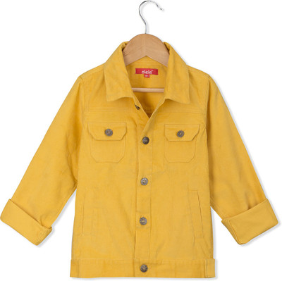 

Olele Full Sleeve Solid Baby Boys Jacket, Yellow