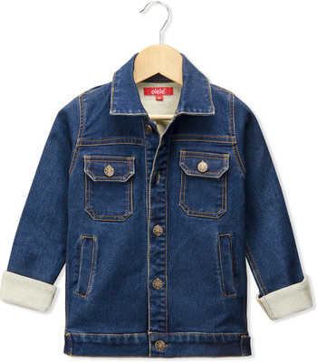 

Olele Full Sleeve Solid Baby Boys & Baby Girls Denim Jacket, Blue