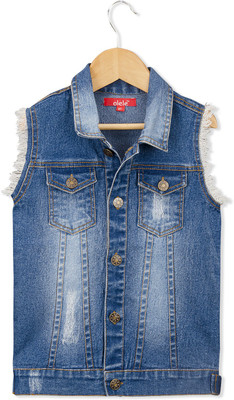 

Olele Half Sleeve Solid Baby Boys & Baby Girls Denim Jacket, Blue