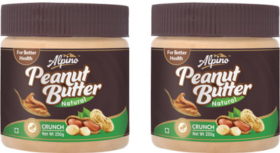 

Alpino Natural Peanut Butter Crunch (Unsweetened) (250g Pack of 2) 500 g(Pack of 2)