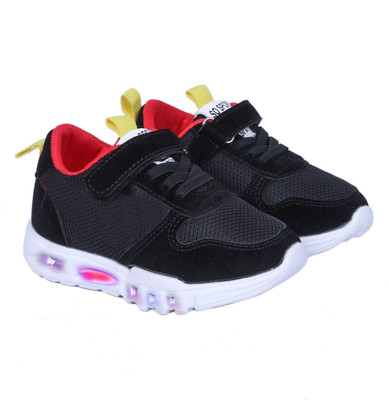 

FEETWELL Boys Velcro Sneakers(Black