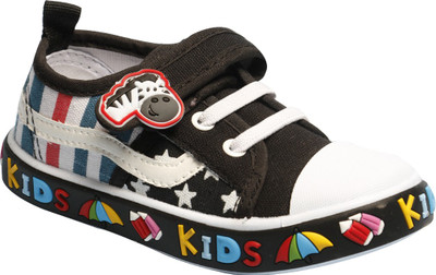 

Little Soles Boys & Girls Velcro Sneakers(Black