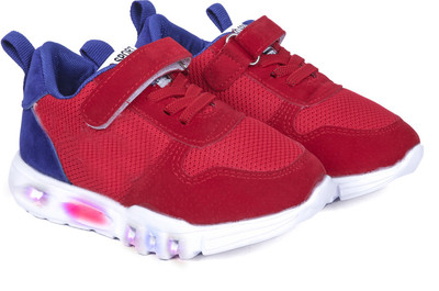 

FEETWELL Boys Velcro Sneakers(Red