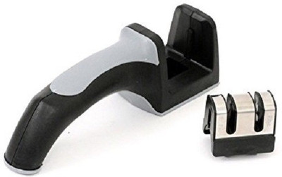 RIANZ New 2 Slots Knife Sharpener Tool, 1 Piece (Random Colors) Knife Sharpening Steel(Plastic)