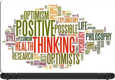 

doodad Positive Thinking Removable Vinyl Skin Laptop Decal 15.6