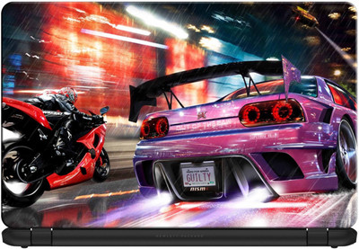 

doodad Car vs Bike Removable Vinyl Skin Laptop Decal 15.6
